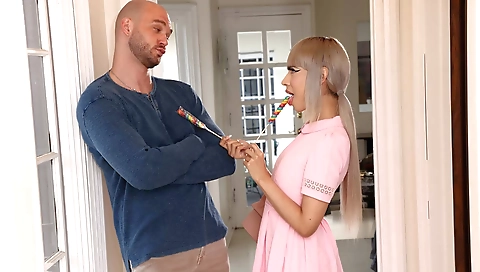 Hot blonde does anal with toys