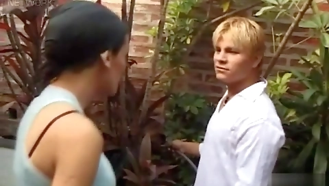Milf & her step son's friend
